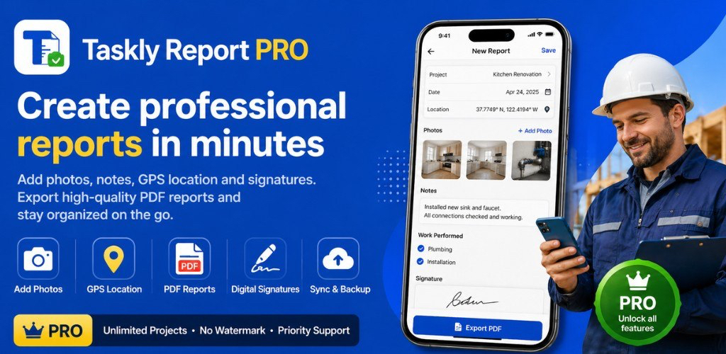 Taskly Report PRO - Professional photo reports